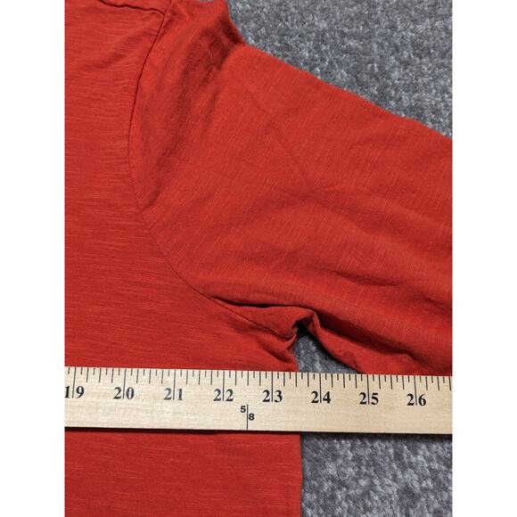 Coldwater Creek Top Women Size PXL Orange Layered Hem Long Sleeve Round Neck - Picture 10 of 12